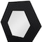 Homeroots 19" Black Hexagon Wood Framed Accent Mirror 485117 - alternate 3