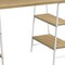 Homeroots 47" Natural and White Wood and Metal Sled Computer Desk 489838 - alternate 2
