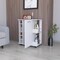 Homeroots White Rolling Bar Cart With Wine Storage 535111 - alternate 6