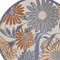 Homeroots 8' Beige Round Floral Indoor Outdoor Area Rug 572913 - alternate 8