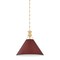 Hudson Valley Lighting Painted No. 2 16 in.Pendant in Aged Brass/Soft Crimson by Mark D. Sikes MDS352-AGB/CRN - alternate 1