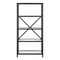 Homeroots 63" Black Metal and Glass Five Tier Etagere Bookcase 527586 - alternate 6