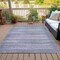 Homeroots 5' X 8' Gray And Silver Striped Washable Indoor Outdoor Area Rug 631498 - alternate 5