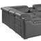 Homeroots Dark Gray Italian Leather Power Reclining U Shaped Ten Piece Corner Sectional With Console 632581 - alternate 6