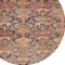 Homeroots 8' Terra Cotta And Charcoal Round Damask Washable Indoor Outdoor Area Rug 603391 - alternate 4