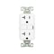 Eaton Wiring Devices Eaton Tamper and Weather-Resistant GFCI Receptacle, 125 V, 20 A, NEMA: NEMA 5-20R, Back, Side Wiring TWRGF20W - alternate 5