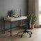 Homeroots 42" Natural and Black Writing Desk With Two Drawers 491423 - alternate 3