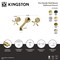 Kingston Brass Double-Handle Wall Mount Bathroom Faucet, Brushed Brass KS7127NX - alternate 2