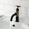 Kingston Brass One-Handle 1-Hole Bathroom Faucet with Knurled Handle and Push Pop-Up Drain KS2823RKX - alternate 3