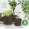 Lifemaster Planter Pots with Drainage Holes, Lightweight, Durable, Space-Saving, Brown, 20PK LMFLOPBRN520 - alternate 5