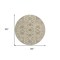 Homeroots 8' Beige Blue And Brown Round Moroccan Washable Indoor Outdoor Area Rug 605141 - alternate 4