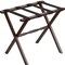 Homeroots Hotel Dark Walnut Finish Wood Folding Luggage Rack With Black Straps 383081 - alternate 5