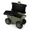 Pure Garden Rolling Garden Cart w/ Seat Plastic Storage w/ Bench & Interior Tool Tray Gardening Stool 50-LG1502 - alternate 5