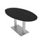 Skutchi Designs Boval Conference Table With Power Unit, 36 in W, 60 in L, Black HAR-BOVL-36X60-DOU-U999ST19-NA - alternate 1