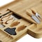 Megachef Bamboo Charcuterie Cheese Board with Slide Out Drawer with Cheese Utensils 750122133M - alternate 4