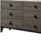 Homeroots 61" Gray Solid and Manufactured Wood Six Drawer Double Dresser 490482 - alternate 4