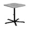 Leisure Craft 36" Square Perforated Pedestal Table, Portable, 40"H, Gray SQ36TAB40-GRAY - alternate 1