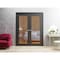 Sartodoors Slab Barn Door Panel Lite, Lucia 2266 Matte Black with Clear Glass and Aluminum Strips, Sturdy Fin LUCIA2266S-BLK-18 x 80 - alternate 2