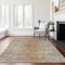 Homeroots 9' X 12' Terra Cotta Silver And Charcoal Oriental Washable Indoor Outdoor Area Rug 588850 - alternate 3