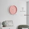 Clockswise 12in Rose Pink Hex Embossed Wall Clock Modern Decorative Round Hanging Design with Geometric Pattern QI004933 - alternate 6