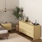 Manhattan Comfort Linda 2-Piece Dresser and Nightstand in Natural Oak BR1658-2 - alternate 1