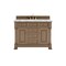 James Martin Vanities Brookfield 48 in. Single Vanity, Pecan w/3 CM Carrara White Marble Top 547-V48-PCN-3CAR - alternate 1