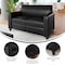 Flash Furniture Black LeatherSoft Reception Loveseat w/Right Side Charging Bank, Includes 2 Outlets, 2USB, 1 USB-C BT-827U-2-BK-GG - alternate 7