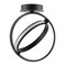 Jonathan Y Nicole 14.25" 2-Light Modern Minimalist Aluminum Ring Integrated LED Semi Flush Mount, Black JYL1700A - alternate 7