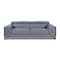 Homeroots 89" Light Blue Italian Leather Sofa With Chrome Legs 476518 - alternate 1