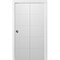 Sartodoors Sliding Closet Bi-fold Doors, Planum 0770 Painted White Matte, Sturdy Tracks Moldings Trims Hardwar PLANUM0770BF-WS-84 x 84 (2* 42x84) - alternate 1