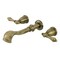 Kingston Brass Two-Handle Wall Mount Tub Faucet, Antique Brass KS5023AL - alternate 1