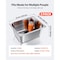 Vevor 1/2 Size Hotel Pans with Lids Steam Pans 6" Deep Stainless Steel, 2PK HZ812-150T - alternate 5