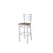 Bfm Seating Lima Ladder Back Barstool - Knotty Pine Relic Seat - Steel Frame - Silver Mist Finish 2160BKPR-SM - alternate 1