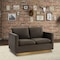 Leisuremod Nervo Upholstered Velvet Loveseat with Gold Frame, Dark Grey NS55DGR - alternate 4