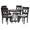 Baxton Studio Kara Modern Grey and Dark Brown Finished Wood 5-Piece Dining Set 250-9400-10898-ZORO - alternate 1