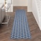 Homeroots 10' Blue And Ivory Geometric Indoor Outdoor Runner Rug 564057 - alternate 5