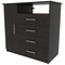 Homeroots 36" Black Four Drawer Dresser 534941 - alternate 5