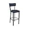 Bfm Seating Bristol Barstool - Grade 4 Upholstered Seat & Back - Steel Frame - Sand Black Finish 4301BSTT011-SB - alternate 1