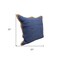Homeroots Set of Two Navy Blue Cotton Throw Pillow, 2PK 554563 - alternate 4