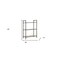 Homeroots 36" Antique Oak and Sandy Gray Metal Three Tier Standard Bookcase 486317 - alternate 4