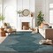 World Rug Gallery Bohemian Stripe Stain Resistant Area Rug 7 ft 10 in x 10 ft Teal 385TEAL8X10 - alternate 3