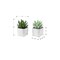 Monarch Specialties Artificial Plant, 8-in. Tall, Succulent, Table, Grey Cement Pots, Contemporary, Modern, 2PK I 9363 - alternate 2