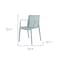 Homeroots Set of Four 22" Baby Blue Heavy Duty Plastic Outdoor Stacking Arm Chairs 565272 - alternate 4