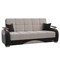 Homeroots 84" Gray Microfiber Convertible Futon Sleeper Sofa And Toss Pillows With Storage 607208 - alternate 2