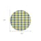 Homeroots 8' Yellow Blue And Beige Round Plaid Washable Indoor Outdoor Area Rug 601448 - alternate 5