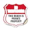 Signmission No Trespassing Shield Sign This Beach Is, 4 inch X 4 inch, Vinyl Decal, 2PK SHI-D-2PACK-4-417 - alternate 1
