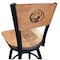 Holland Bar Stool Co 36" Blk Wrinkle Bemidji State Swivel Bar Stool, Laser Engraved Back L03836BWMedMplABmijStMedMpl - alternate 1