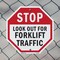 Signmission Stop Look Out for Forklift Traffic, 10 inch X 10 inch, Aluminum Metal Signs, 2PK OC-A-2PACK-10-41 - alternate 4