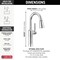 Delta Renaldi Single Handle Pull-Down Bar / Prep Faucet Lumicoat Chrome 9984-PR-DST - alternate 4