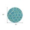 Homeroots 8' Teal Blue Ivory And Green Round Abstract Washable Indoor Outdoor Area Rug 600572 - alternate 6